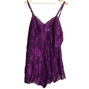 Vintage Solange burgundy teddy lingerie Size 18 / 20